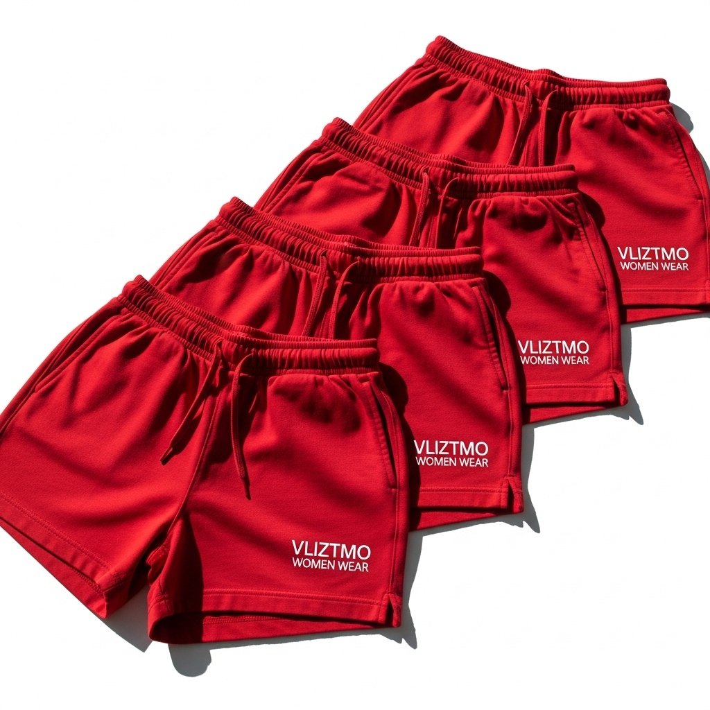 Red Shorts – Vliztmo Women Wear - Image 2