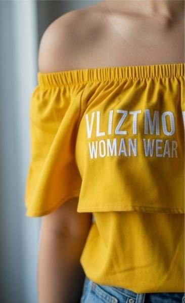 Yellow Off-Shoulder Top – Vliztmo Women Wear - Image 4
