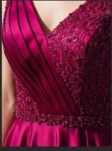 Magenta Evening Gown – Vliztmo Women Wear - Image 2