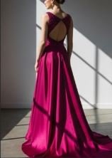 Magenta Evening Gown – Vliztmo Women Wear - Image 3