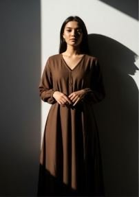 Brown Maxi Dress – Vliztmo Women Wear
